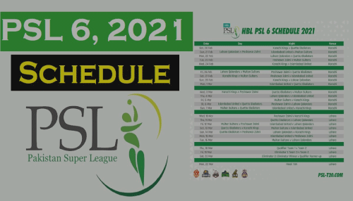 PSL 6 Schedule